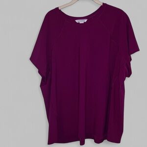 Athleta Fuchsia Magenta Short Sleeve Athetic Tee Shirt women’s size 2X EUC